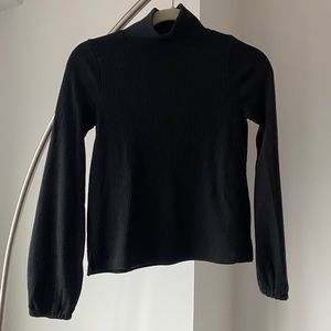 Madewell black ribbed turtleneck sweater